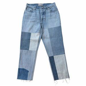 Everlane The 90s Cheeky Patchwork Cropped Straight Leg Jeans